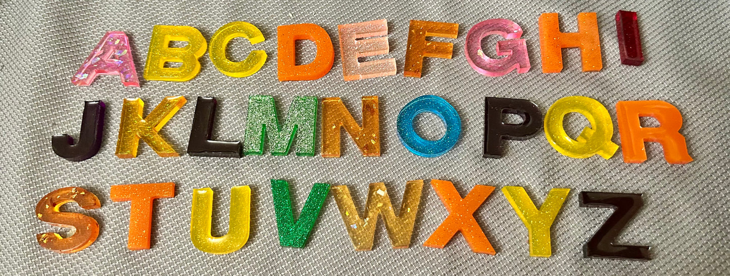 Mismatched Resin Alphabet