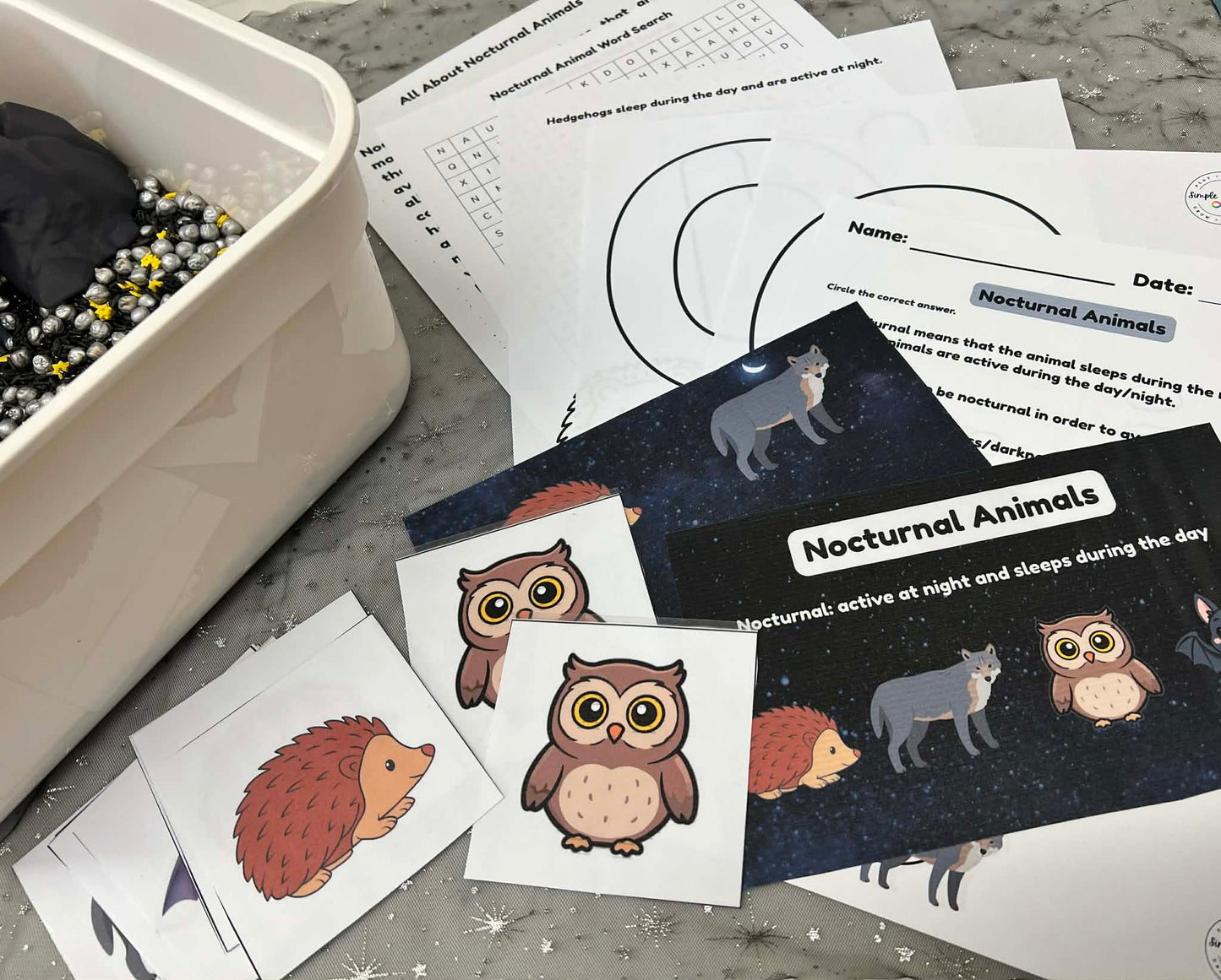Nocturnal Animal Sensory Learning Kit