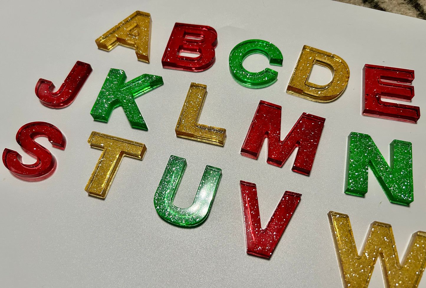 Christmas Resin Alphabet