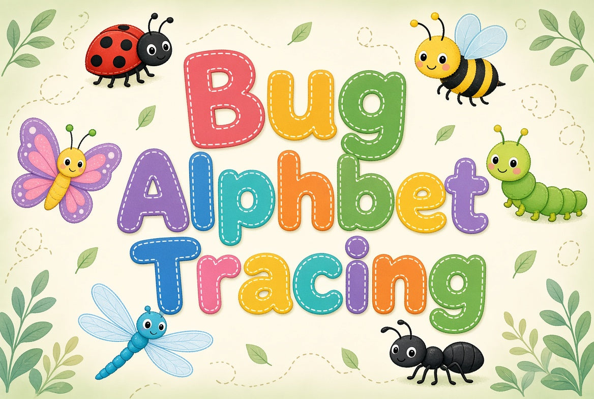 Bug Lowercase Alphabet Tracing Printable